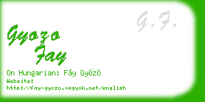 gyozo fay business card