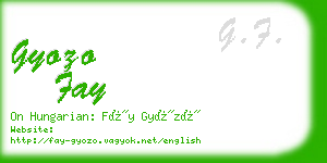 gyozo fay business card